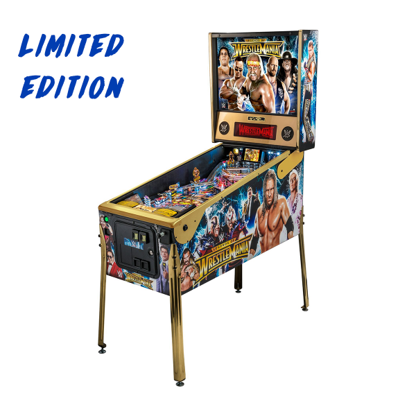 WWE WrestleMania Pinball Limited Edition Full Side by Stern Pinball