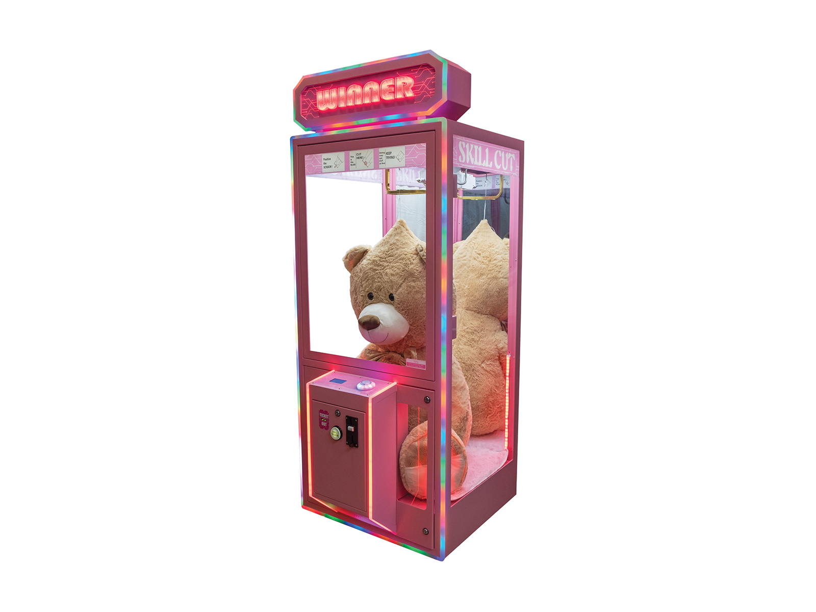 How we won a GIANT bear from the string cutting arcade game! #arcadega, Arcade Games