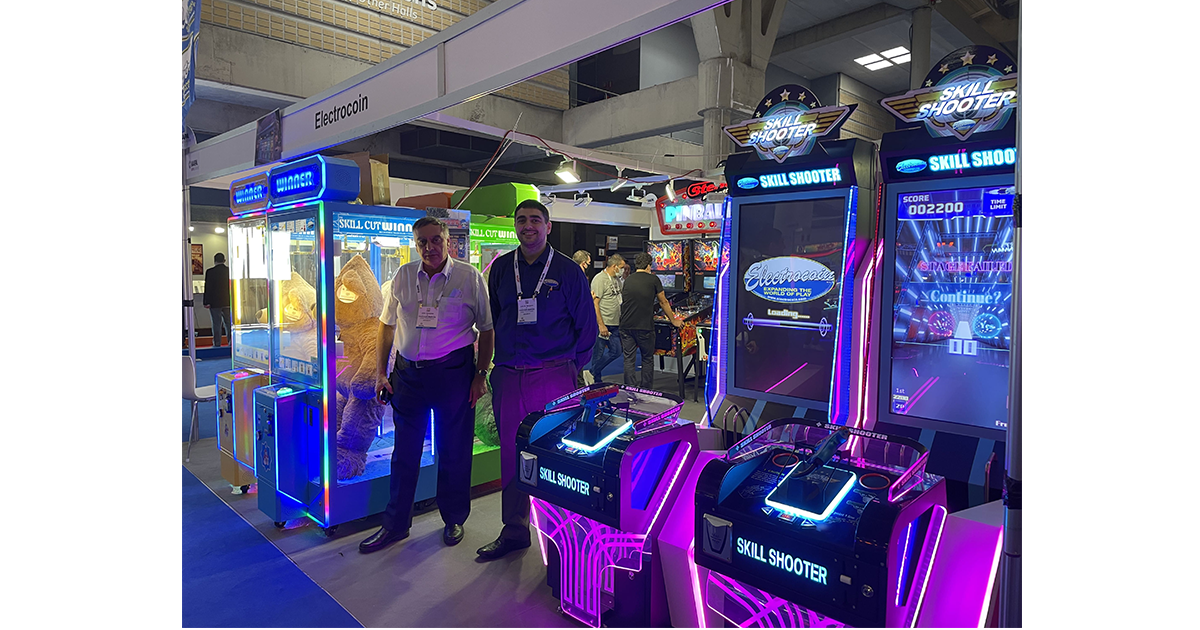 Electrocoins John A Stergides and John Stergides in IAAPA Barcelona 2021